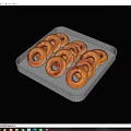 Multiple Delicious Golden Brown Donuts Neatly Arranged on a White Tray