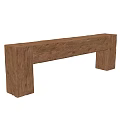 Rustic Solid Wood Bench Featuring Natural Texture And Handcrafted Simple Design