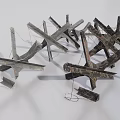 Public Facility Components Metal Wooden Long Cross Shaped For Building Fences Shelves Seats