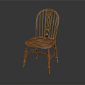 Traditional Wooden Accent Chair With Carved Backrest Red Cushioned Seat Classic Design