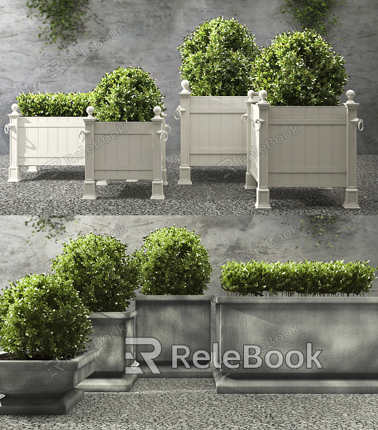 Simple European Flower Box Combination model