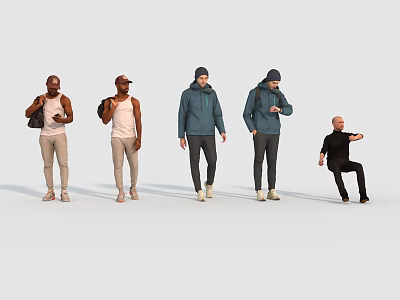 Male Characters 3d model