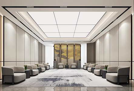 New Chinese Reception Room 3d model