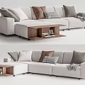 Modern corner sofa multiplayer sofa 3d model