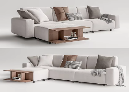 Modern corner sofa multiplayer sofa 3d model