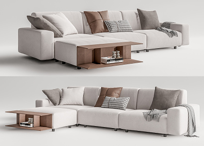 Modern corner sofa multiplayer sofa 3d model