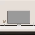 Modern Floating TV Stand With Storage Drawers Decorative Items And Ambient Lighting In Living Room