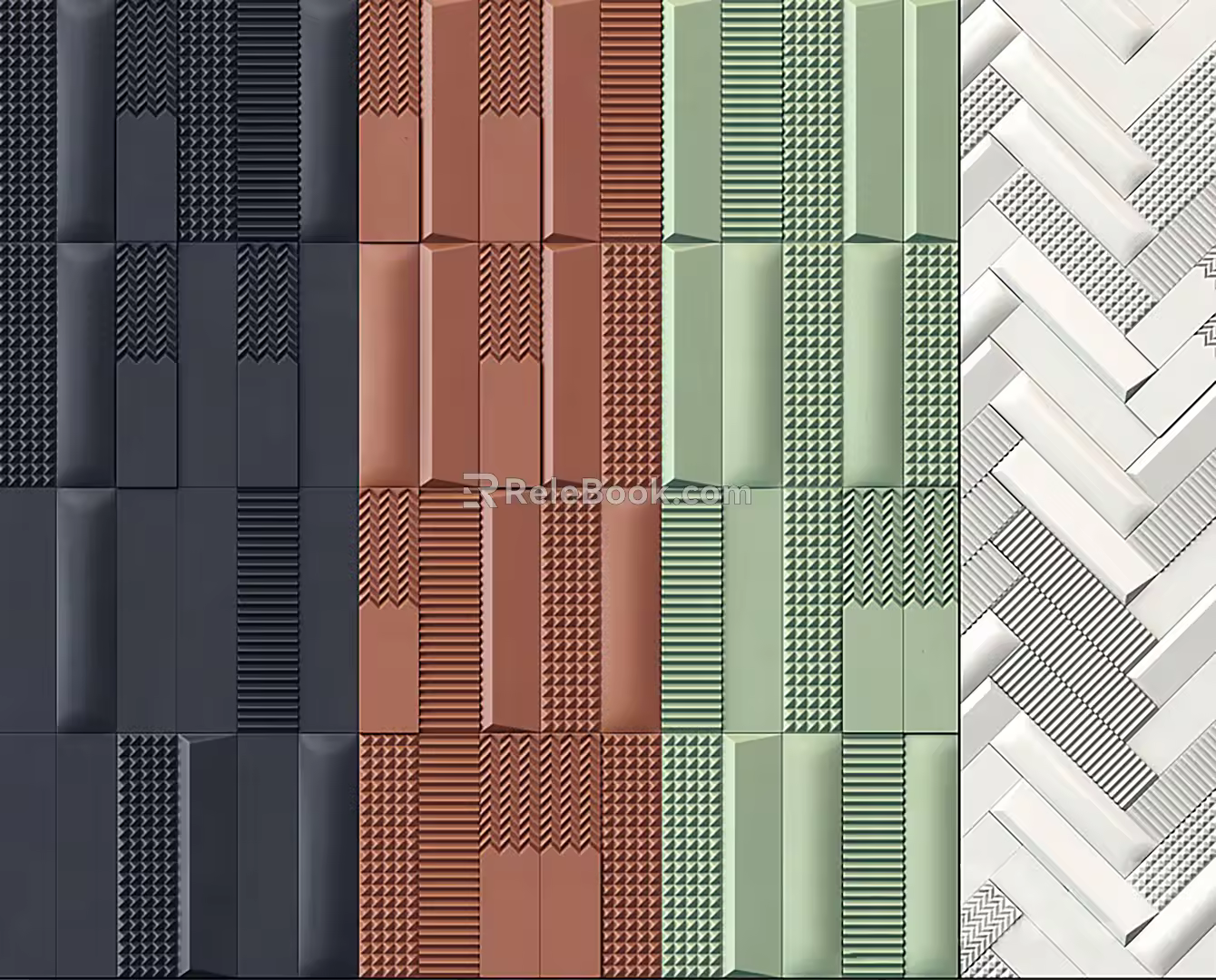 Modern Tile Shaped Tile 3d model