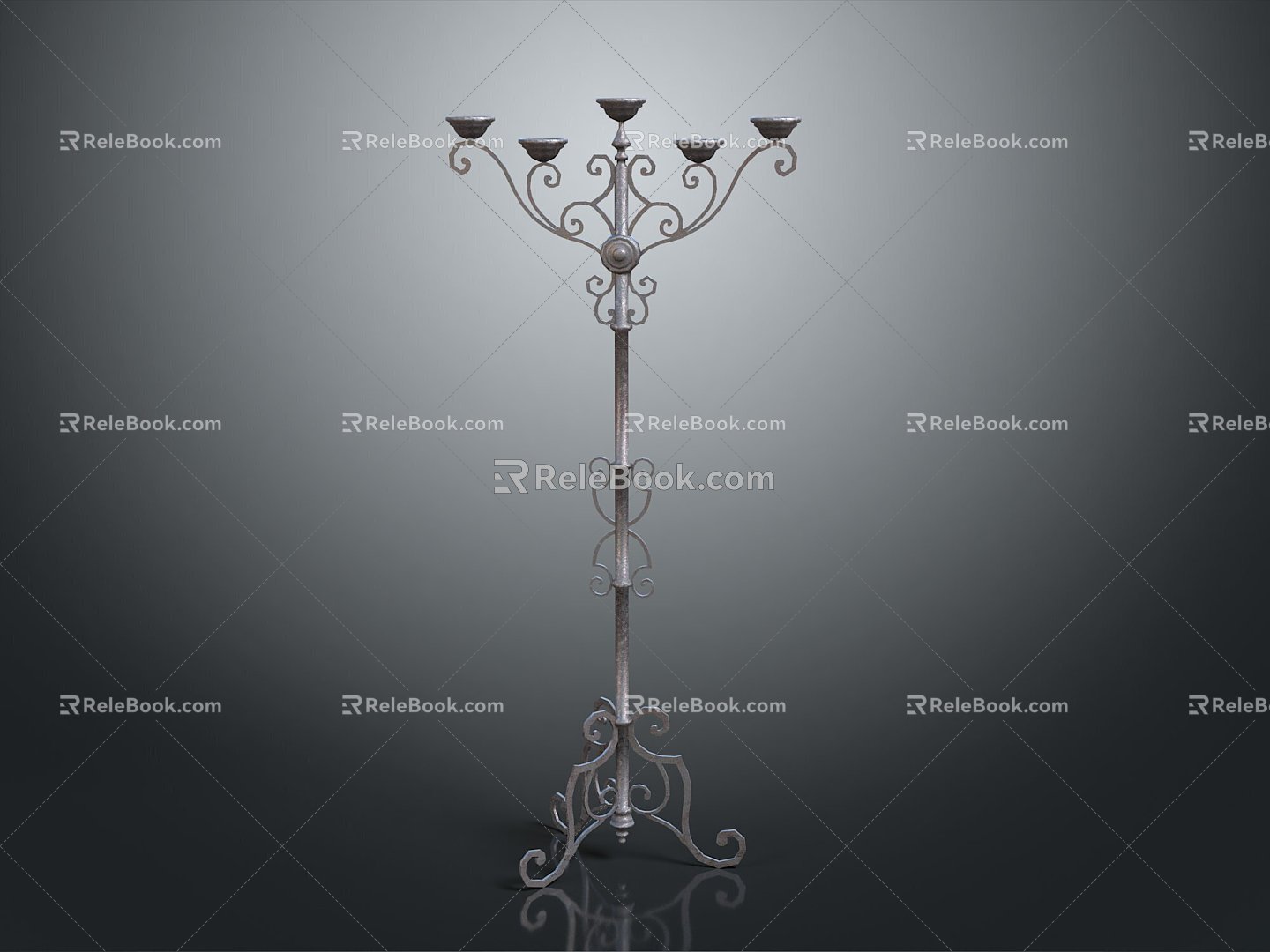 Candlestick Candle Copper Candlestick Classical Candlestick 3d model