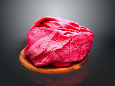 Korean silk scarf Korean traditional 3d model