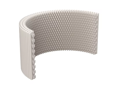 Modern Simple Partition Soft Mobile Push Pull Fence Fish Scale Paper Wall 3d model