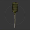 Delicious Chocolate Lollipop With Gold Foil Wrapping And Family Recipe Label