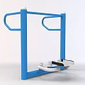 Outdoor Sports Fitness Equipment With Blue Parallel Bars And Pedal Exercise Gear