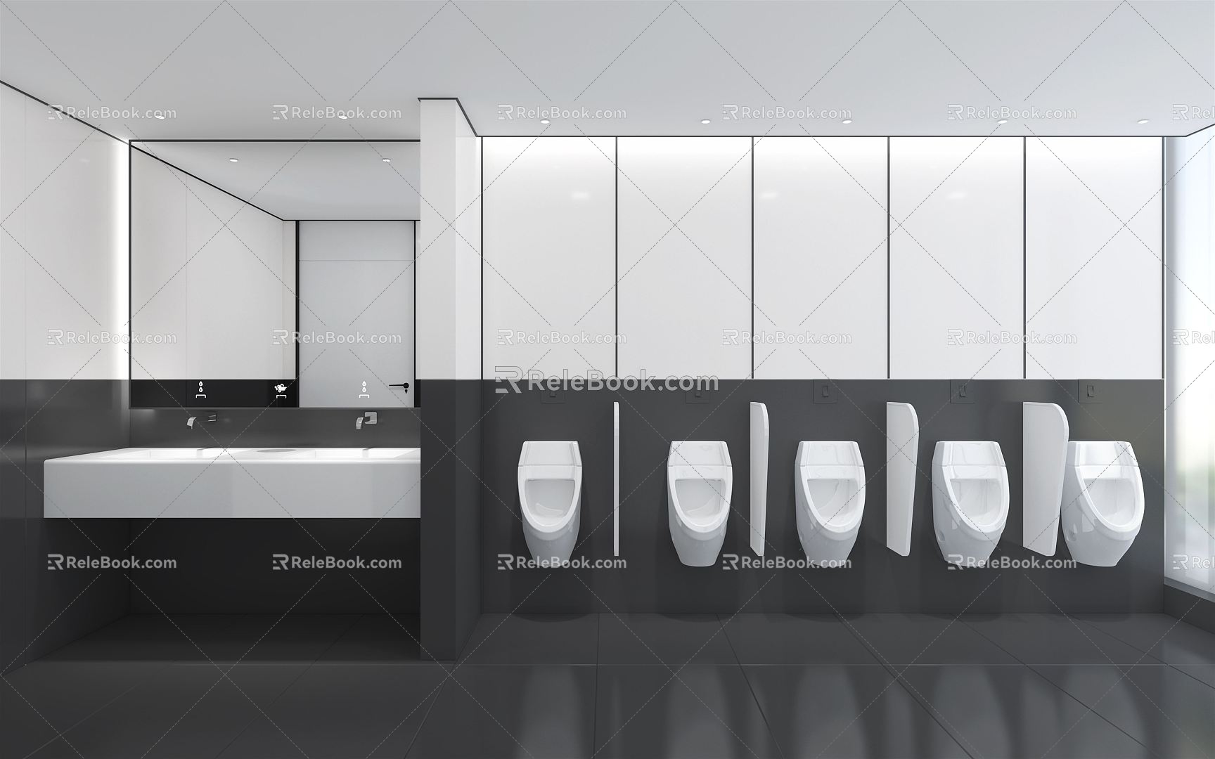 Public toilet Modern toilet 3d model