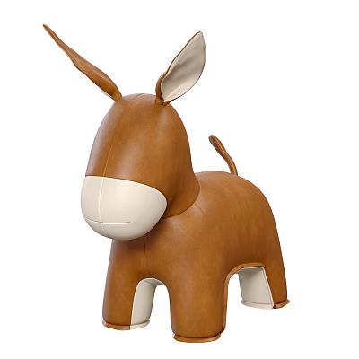 Brown Donkey Plush Toy With Large Ears And Stuffed Body 3d model Brown Donkey Plush Toy With Large Ears And Stuffed Body 3d model