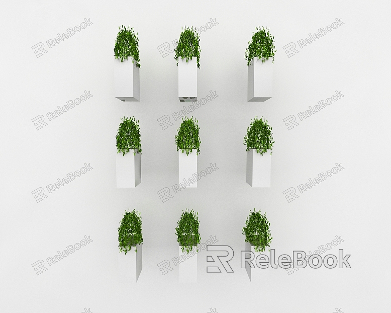 green plant wall model