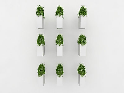 green plant wall model