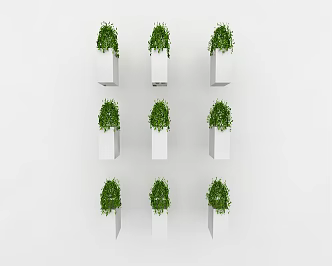 green plant wall 3d model