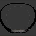 Black Leather Bracelet With Metal Ring Buckle And Two Rivets Minimalist Design