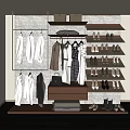 Modern Poliform Middle Ancient Wardrobe to Top-type Embedded Multi-functional Open Wall-mounted Cloakroom 3d model