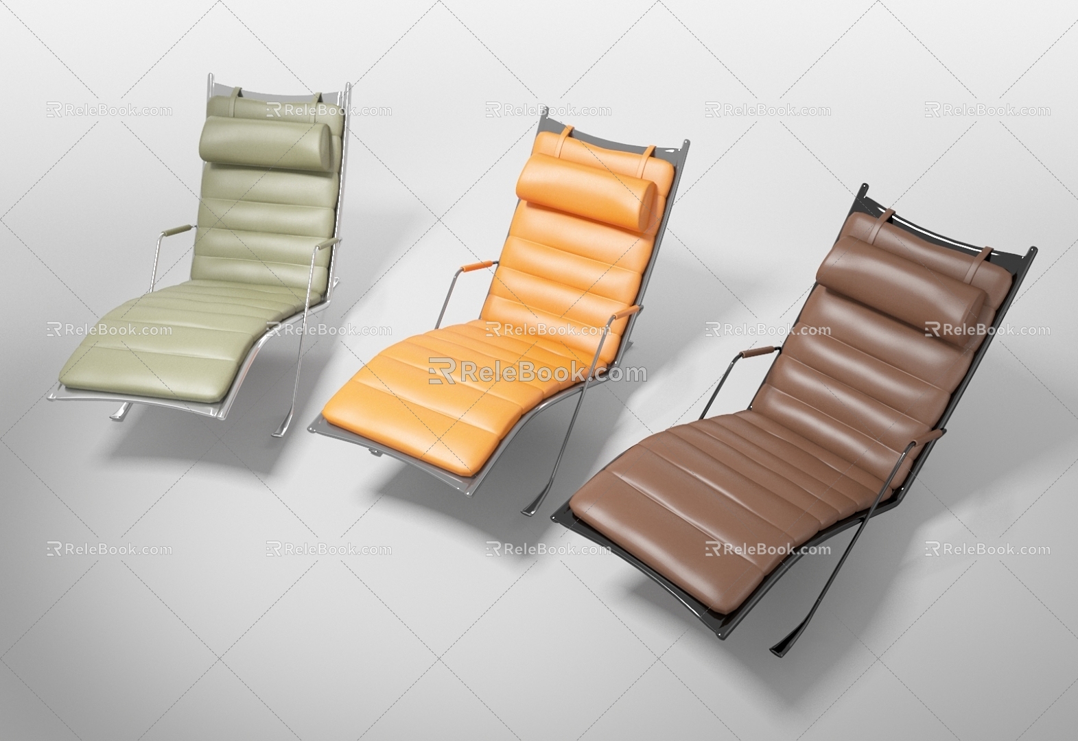 Recliner single chair 3d model