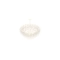 Elegant Modern Chandelier With Layered Transparent Glass Columns And Soft Lighting