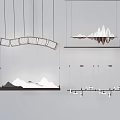 Modern Chandeliers With Creative Shapes And Artistic Design Elements 3d model