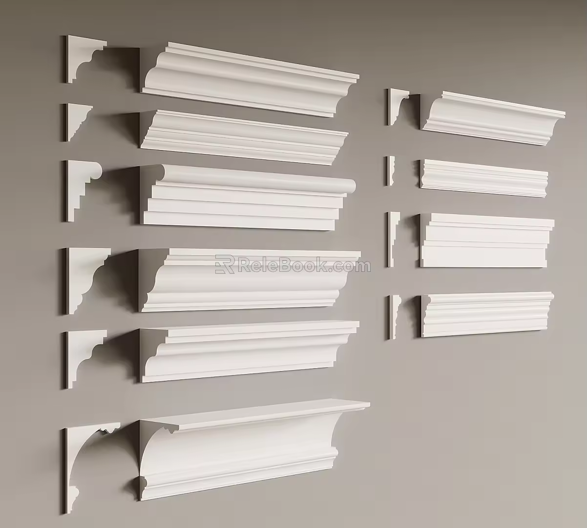 Jane Europe gypsum line top corner line yin corner line 3d model