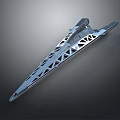 Sleek Metallic Industrial Component With Geometric Perforated Patterns And Streamlined Design
