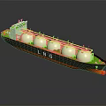 Realistic LNG Carrier Model With Spherical Tanks And Hull Design