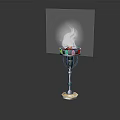 Sports Equipment Torch In Burning State With Metal Base And Flaming Top