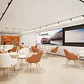 XPeng 4S Store Modern Showroom Featuring Display Cars And Reception Counter