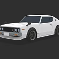 White Classic Sports Car With Two Door Design Black Wheels And Sleek Body