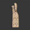 Beige Paisley Pattern Robe With Orange Trim And Lace Neckline Design
