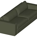 Modern Light Gray Fabric Sectional Sofa With Comfortable Seats And Armrests 3d model