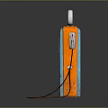 Vintage Shell Gas Pump With Orange Blue Design And Super Fuel Nozzle