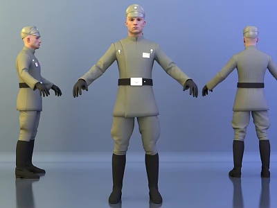 Modern Game Role Officer 3d model