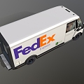 FedEx International Express Vehicle Commercial Vehicle Van Seven-seater Vehicle Low Face Number Low Model Simple Model Game Sub-era Film and Television Super Realism 3d model