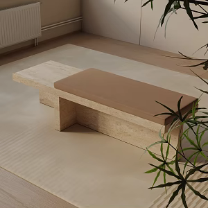 Modern shoe changing stool 3d model