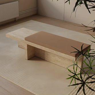 Modern shoe changing stool 3d model
