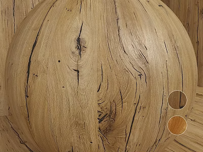Wooden Sphere Component Featuring Natural Grain Texture And Surface Details 3d model