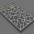 Grid Shape Abstract Geometric Pattern Design On Decorative Artwork Panel