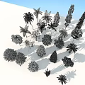 Tech Exhibition Hall Displaying Various Trees And Diverse Plant Species