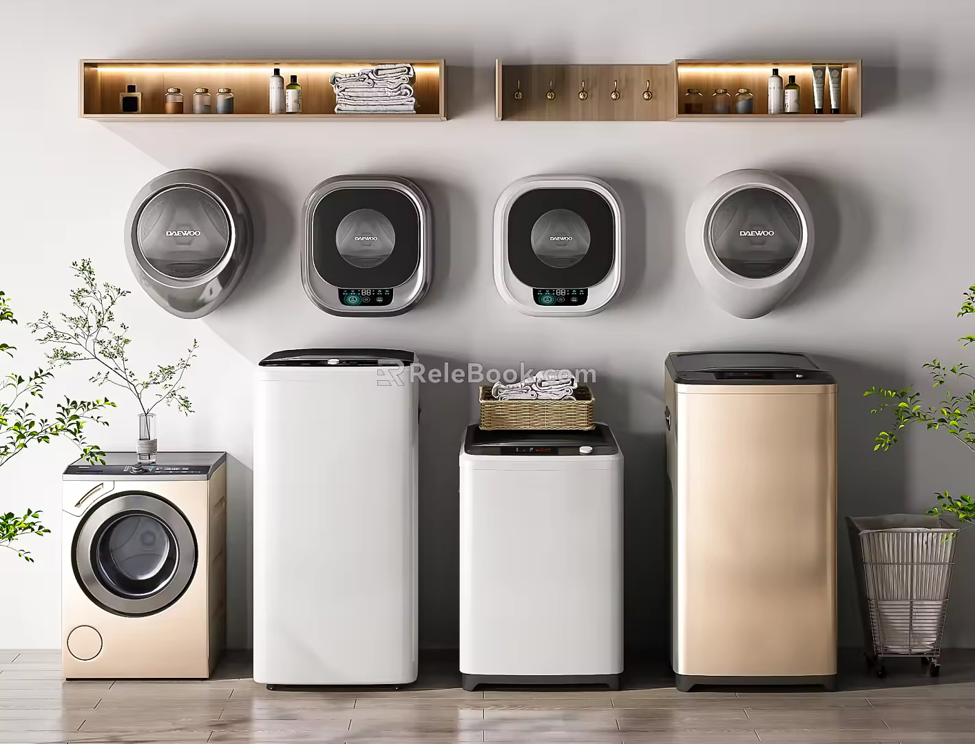 Modern washing machine washing machine combination 3d model