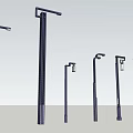Modern Outdoor Lights With Various Designs And Lamp Post Structures For Outdoor Use 3d model