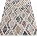 Square Carpet with Geometric Diamond Pattern in Neutral Tones for Modern Home Decor 3d model