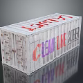 Clean Line Sover Container with Light Text and Metallic Surface Design