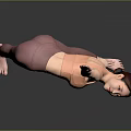 Woman Performing Yoga Asana With One Arm Up In Sportswear On Gray Background