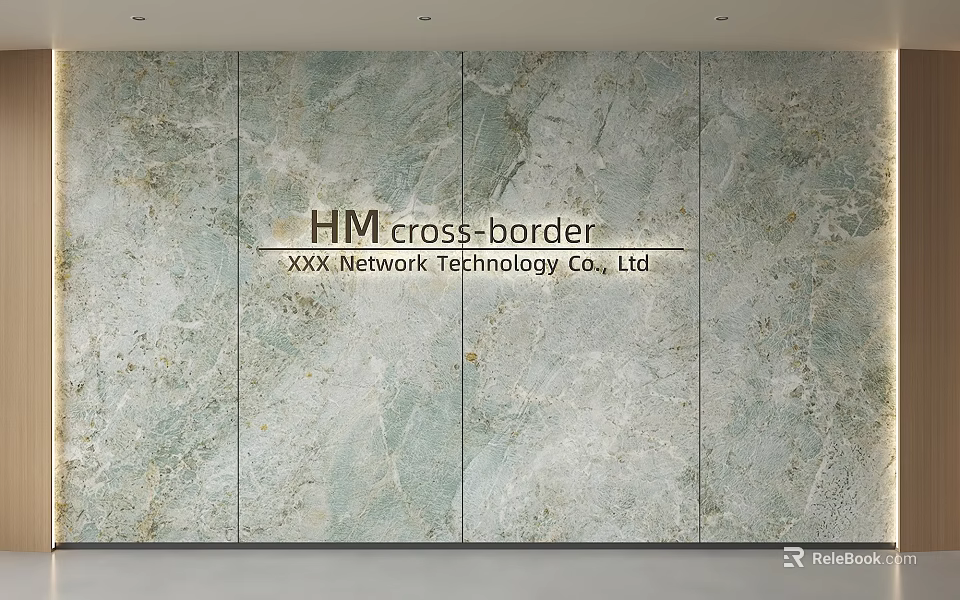 Modern Natural Stone Background Wall With Elegant Marble Texture And Sleek Panels 3d model 