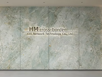 Modern Natural Stone Background Wall With Elegant Marble Texture And Sleek Panels 3d model
